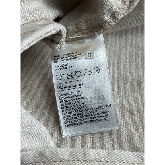 Beige H&M Khaki Button Down Shirt - Size XS - NWT - Picture 9 of 9